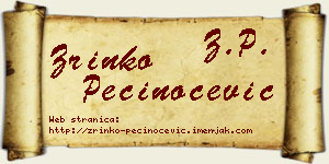 Zrinko Pečinoćević vizit kartica